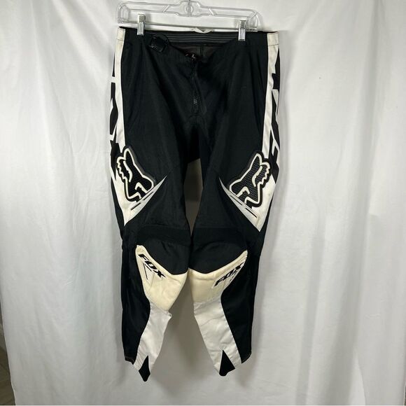 Fox 180 Motocross Dirt Bike Racing Pants Padded size 34 Black and White - Picture 1 of 11